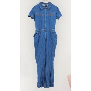 Wrangler Women's Western Blue Jumpsuit Size Large